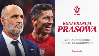 MICHAŁ PROBIERZ I ROBERT LEWANDOWSKI NA KONFERENCJI PRASOWEJ REPREZENTACJI POLSKI RETRANSMISJA ⚪🔴 [upl. by Norrat]