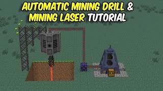 quotAutomatic Mining Drillquot amp quotMining Laserquot Guide in HBMs Mod  Making a Quarry in HBMs Mod Minecraft [upl. by Lebasiairam334]