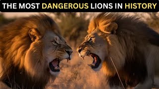 Lion  MPONDO THE MOST DANGEROUS LIONS IN AFRICA [upl. by Atalee]