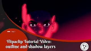 Flipaclip Tutorial for Beginners Part 7  Outline and Shadow Layers [upl. by Elynad583]