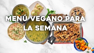 MENÚ VEGANO PARA LA SEMANA  Muy Fácil y Completo [upl. by Conti]