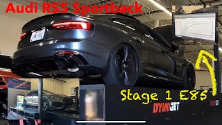 Audi RS5 Sportback Stage 1 E85 DYNO💨😬 [upl. by Naihtsirc565]