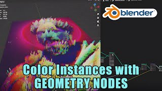 Geometry Nodes Tutorial How to color instances using attributes [upl. by Morly217]