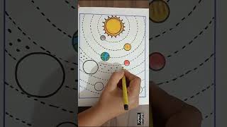 Solar system drawing easySolar planets drawingsolar system project easysolarsystem [upl. by Fred374]