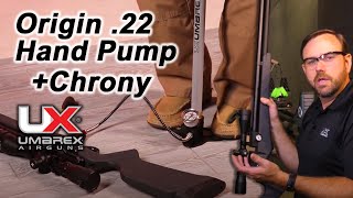 Umarex Origin 22 Air Rifle PCP Handpump amp Chronograph Gun Review [upl. by Linehan908]