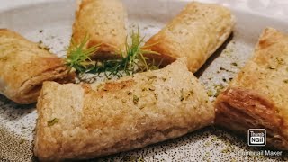 PUFF PASTRY STUFFED HOT CHEESE  بريك بالجبنة المفلفة ⁦❣️⁩👍 [upl. by Asyla]