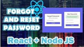 Forgot and Reset Password with React  Node JS [upl. by Ardnasxela]