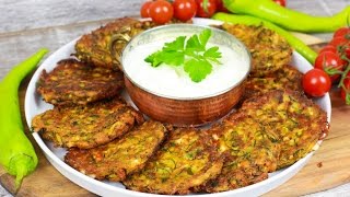 Mücver  Türkische Zucchinipuffer mit Schafskäse Vorspeise [upl. by Claudio]