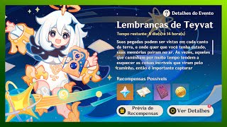 💎Genshin Impact 903  EVENTO  Lembranças de Teyvat [upl. by Tichon]