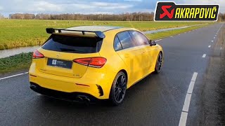 Mercedes AMG A35 with Akrapovic exhaust [upl. by Aekin]