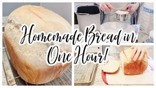 1ST TIME BAKING BREAD AT HOME  EASY BREAD RECIPE USING OSTER 2 LB BREADMAKER WITH EXPRESS BAKE [upl. by Harod]