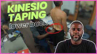 Easy Ways to Apply Kinesio Tape for BACK PAINSports Massage [upl. by Harman]