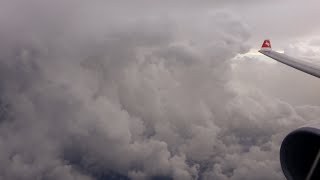 Swiss Airbus A330300  Massive thunderstorms upon landing in Miami [upl. by Ruosnam]