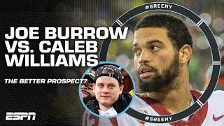 Joe Burrow or Caleb Williams Who is the better prospect 👀  Greeny [upl. by Aihsekyw]