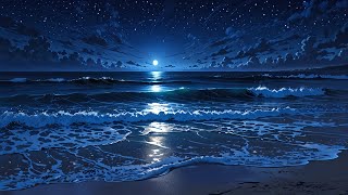 Roar of The Waves to Sleep Instantly  Quiet Ocean Waves amp Piano Melodies for Light Focus [upl. by Ariana]