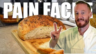 Pain SANS PÉTRISSAGE en 3 MIN 😲 Cuisson sur PLAQUE Recette INRATABLE 🍞🥖 [upl. by Einre385]