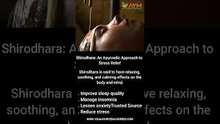 Shirodhara An Ayurvedic Approach to Stress Relief  Ayurvedic Treatment in Rishikesh India AYM [upl. by Milka]