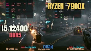 i5 12400 ddr5 vs ryzen 7900x gaming [upl. by Bernete]