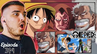 LUFFYS FATHER ISINSANE FAMILY UNIT GARP LUFFY amp  ONE PIECE EPISODE 314 REACTION [upl. by Kassi]