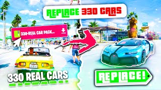 🔥How To Install 330 Car Pack In GTA 5  2024 Replace All Cars In GTA 5 [upl. by Annahtur]