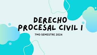 Actos Procesales Derecho Procesal Civil I 80224 [upl. by Raquela]