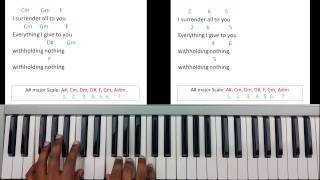 Withholding Nothing  William McDowell Piano Tutorial [upl. by Akinod586]