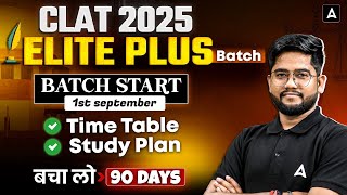 CLAT 2025 In Last 90 Days Best Time Table amp Study Plan For CLAT Exam  CLAT 2025 Preparation Plan [upl. by Trumaine]