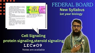 Cell Signaling  Protein signaling  steroid signaling  class 11 [upl. by Atikal]