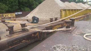 Tying Off a Barge with Pilot Andy Cross of Mulzer Crushed Stone Inc [upl. by Naletak78]