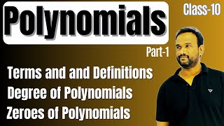 Polynomials Part1  Terms Classification Degree and Zeroes  Class10 Mathematics kasimsiracademytelugu [upl. by Fransis]