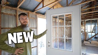 New Floor New Door Big Upgrades  Mobile Home Rebuild [upl. by Lilhak]