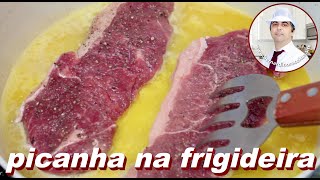 Picanha na frigideira a melhor picanha que eu ja comi é uma delicia [upl. by Htnamas]