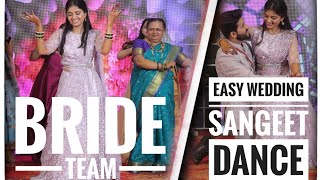 Easy Brides Dance Performance  Bride amp Familys Joyful Sangeet Dance  Indian Wedding Celebration [upl. by Harleigh]