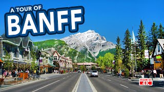 BANFF CANADA  Walking tour of the town of Banff in the Rocky Mountains [upl. by Irtak113]