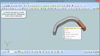 VariCAD  Sweeping of 2D Profile along 3D Path Editing of Solids [upl. by Avis]