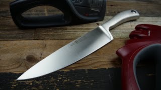 How To Sharpen Knives On Wusthof Hand Held Sharpeners [upl. by Ilek805]