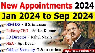 Appointment 2024 Current Affairs  Who Is Who 2024 Current Affairs  Important Appointments 2024 [upl. by Ennazus]