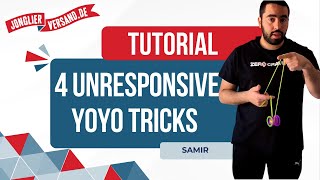 4 Unresponsive Yoyo Tricks für Anfänger  Tutorial  Jonglierversand [upl. by Onifur349]