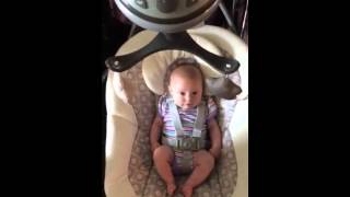 Baby Loves Her Graco Simple Sway Swing [upl. by Aissej295]