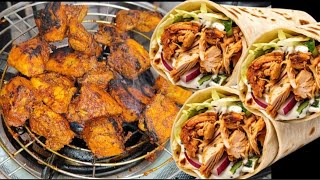 Spicy Tandoori chicken wrap Quick n Easy tandoori wrapchicken shawarma recipe [upl. by Kcirdnekal172]