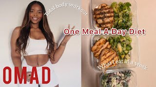 Weight Loss Diaries 7 days of the OMAD DIET What I eat in a week vlog [upl. by Goodill153]