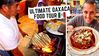 MEXICAN STREET FOOD in Oaxaca Mexico  Street side TLAYUDAS  in the KITCHEN for MOLE [upl. by Ika]