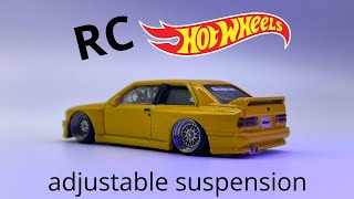 Bagged RC Hotwheels Pocket Drift BMW M3 E30 adjustable suspension [upl. by Verada]