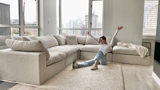 CLOUD COUCH DUPE REVIEW  interior design school [upl. by Kerstin179]