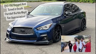 Q50SS FBO Bagged amp Tuned in South Florida Burble Map Fan Appreciation amp More 🌊🌊 cars pops [upl. by Netsyrc]