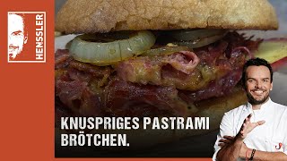 Schnelles knuspriges Pastramibrötchen Rezept von Steffen Henssler [upl. by Akahs]