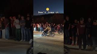 Motorcycle rider almost loses bike to the crowd subscribe [upl. by Enar]