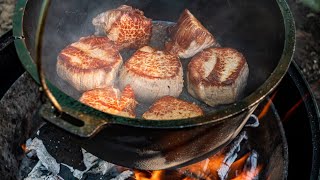 Rinderbraten mit Pfifferlingen und Kartoffeln aus dem Dutch Oven Semerolle  One Pot Braten [upl. by Ibbor]