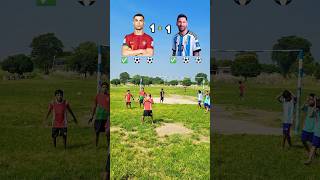 Team Ronaldo vs Team Messi CHALLENGE shorts football messi ronaldo youtubeshorts challenge yt [upl. by Eihctir]