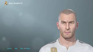 Zidane PES 2019 face build  stats classic Real Juventus [upl. by Idnek]